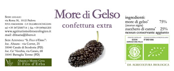 Confettura di more di gelso - Azienda agricola Altaura e Monte Ceva